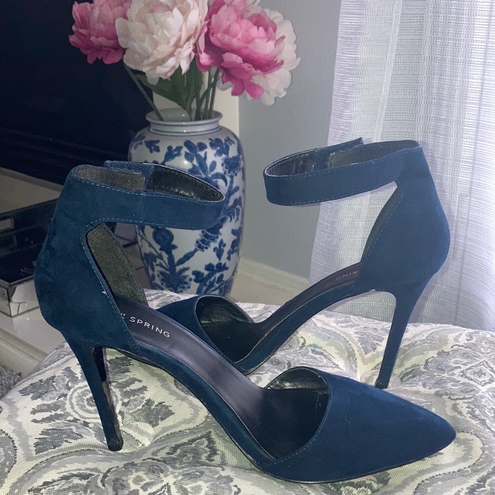 Call It Spring Navy Ankle Strap Pumps